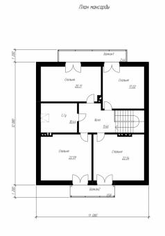 Проект одноэтажного дома с мансардой